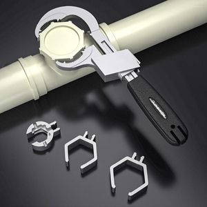 Accessorio da bagno Set in alluminio Giaccia regolabile in lega ad arco dentati con il filtro multifunzionale allentamento strumento di riparazione del rubinetto di comfort di comfort