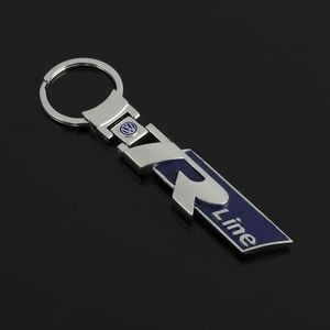 R Rline Logo Keychain New 3D Styling 4S Gift Pendant made by stainless metal Auto Accessories Keyring