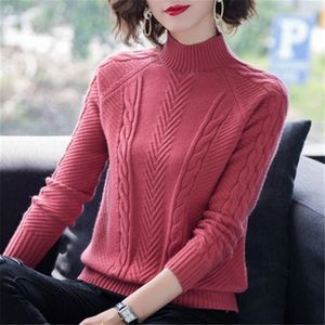 Maglioni da donna Coreano Autunno Inverno Donna Maglione a collo alto lavorato a maglia Casual Maglione morbido Moda Slim Femme Pullover elastico Donna 221123