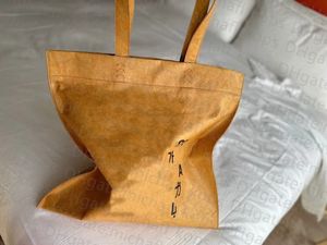 2022 Top Tote Classic B Letter Handtas Designer Women Bag Open grote capaciteit Kraft Paper Mixed Material Shopping Bag