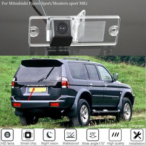 Câmera de backup reversa de vista traseira do carro para Mitsubishi Pajero Sport/Montero Sport MK1 1996-2008 para estacionamento HD Night Vision