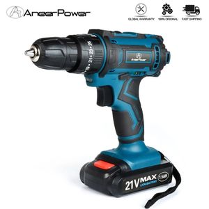 Electric Drill 2 Speed Cordless Impact 21V Screwdriver Home Mini 1500 Mah 18650 Lithium Battery Wireless Rechargeable Hand 221122