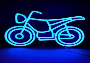 Znak motocyklowy bar KTV Club Decor Decoration Modna ręcznie robione neonowe światło 12 V Super Bright231d