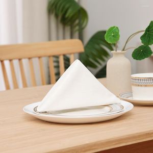 テーブルナプキンカスタムナプキンとボーダーホワイトプレーン織り6pcs卸売四角い耐久性のある洗える綿ディナー