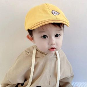 Beralar Karikatür Bear Hat Toddler Baby Çocuklar Erkekler İçin Elastik Yakışıklı Çocuklar Beanie Aksesuarları Pamuk 1-4 Yıl