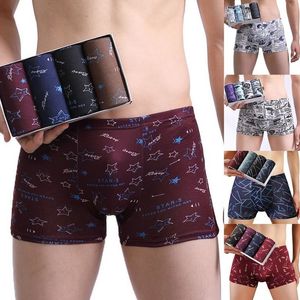 UNDUPTS 4pcs Mens Panties Man Underrewear Boxer Shorts İç Hombre Nefes Alabaş Bambu Delik Büyük Boy 221123