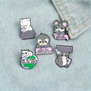 Pinos broches broches de animais fofos pinos esmalte urso gato rato rato broch