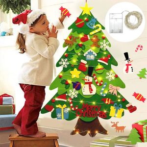 Christmas Decorations DIY Felt Tree Decoration for Home Navidad Year Ornaments Santa Claus Xmas Kids Gifts 221123