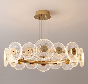 Lustre para a sala de estar Bonito lustres de quarto redonda Cristal lustre moderno retro decoração de casa pendente luz