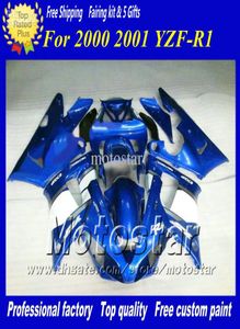 7Gifts Custom Racing Motorcykelmässa för Yamaha YZFR1 YZFR1 YZF R1 YZFR1000 Glossy Blue Fairings Set ZS98211678
