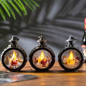 Juldekorationer 2023 Julhemdekoration Santa Snowman Led Wind Lantern Christmas Tree Ornament Year Xmas Gifts Noel Navidad Decor 221123