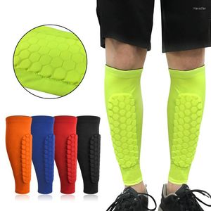 Knee Pads 1Pcs Sports Football Cycling Compression Sleeves Honeycomb Sponge Safety Calf Leg Shin Protection Men Women
