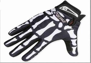 Mens Designer Biker Racing Gloves Summer Winter Five Fingers Gloves Finger Protected Skull Printed Breatble Gloves271D T2208153319130