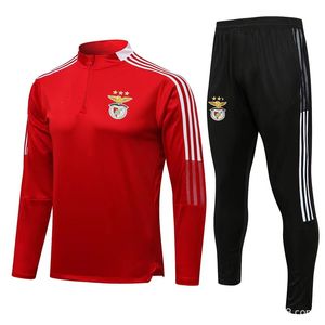 サッカーセット22-23ポルトガルの「メンズトラックスーツロゴ刺繍サッカートレーニング衣類屋外ジョギングシャツ