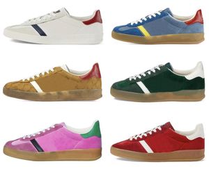 Luxury Men Women Sports Shoes Gazelle Sneakers Designer Canvas Shoes White Beige Brown Green Pink Blue Red Patchwork Collaboration Size With Original box