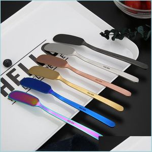Knives Stainless Steel Butter Knife Home Kitchen Dining Flatware Cheese Dessert Spreader Knives Spata Tool Cutlery Bar Drop Delivery Dhkad