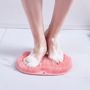 Bath Brushes Sponges Scrubbers Exfoliating Shower Massage Scraper room Non-slip Mat Back Brush Silicone Foot Wash Body Cleaning ing Tool 221123