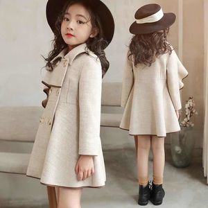 Cappotto Kid Blend Cappotti natalizi per ragazze Inverno Cashmere Cotone Capispalla per bambini Anno Abiti Giacche lunghe 221122