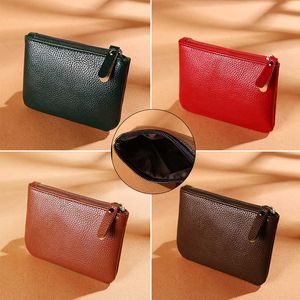 Wallets Litchi Pattern Zip Coin Wallet PU Leather Mini Wallet Women Short Change Pouch Coin Purse Coin Purse Card Holder Women'S Wallet L221101