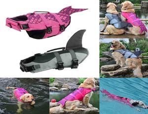 Chaleco de natación para perros mascota forma de tiburón float chalecos de flotabilidad