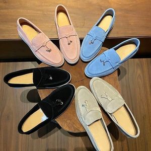 Women loafers Shopping Slippers lady lazy business casual flat Walk slip-on trend Suede leahter stlye comfortable shoe Lovers Designer Piana Size 35-45