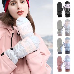 Ski Gloves Five Fingers Gloves 2in1 Mittens Ski Snowboard Men Women Female Snow Winter Sport Warm Waterproof Windproof Skiing Faux Leather 221123