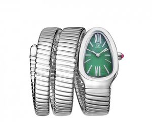 Mode kvinnors klocka kvarts rörelse armband titta på elegant rostfritt stål safir djup vattentät gåva