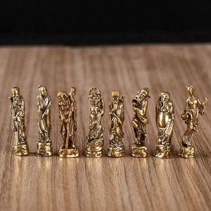 Latest Smoking Antique Brass Alloy Dry Herb Tobacco Cigarette Pipes Holder Pressure Cracker Tip Portable Mini Desktop Decoration