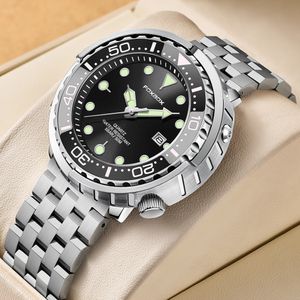 Armbanduhren LIGE Herrenuhren 5ATM Sport Wasserdichte Quarz-Armbanduhr Leuchtende Uhr mit Stahllünette Uhr für Männer Relogio MasculinoBox 221122