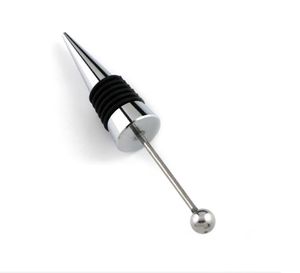 Wine Bottle Stopper Zinc Alloy Silver Beaded Bottles Stopper Stainless steel Wine-Stopper Barware SN315