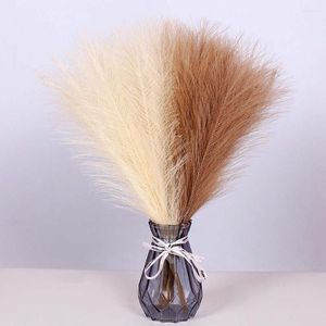 Decorative Flowers Accessories Guide Fake Forks Living Home Grass Room Flower Po Artificial Simulation Reed Bedroom Decor