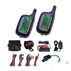 Alarm Güvenlik Araç Araç Güvenlik Çağrı Alarm 2 Yolu LCD Sensör Uzak Motor Başlangıç ​​Sistemi Kiti Matic Hırsız Bırakma Teslimat Mobil DHMR6