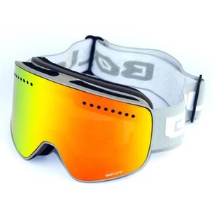 Ski Goggles UV400 Bescherming Anti-vog Vrouwen Mannen Snowboardbril Ski-bril Ski-bril Winter Sneeuw brillen Sferische Dual Lens Design SK244Y