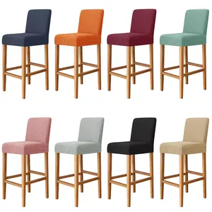 Chair Covers Bar Stool Cover Short Back For Dining Room Banquet Kitchen Spandex Stretch Small Size Seat Slipcover