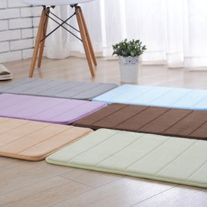 Bath Mats 40x60cm 60x90cm Home Non-slip room Carpet Soft Coral Fleece Memory Foam Rug Kitchen Toilet Floor Decor 221123