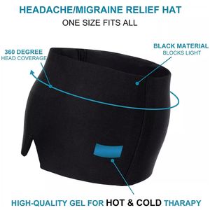top popular Gel Hot Cold Therapy Headache Migraine Relief Cap Headache Relief Hat Cold Compress Hood Stress Pressure Pain Relief Massage Rab 2023