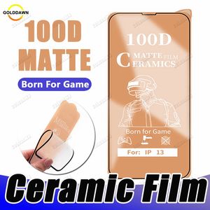 100D Matte Ceramic Screen Protector Nano Explosion Proof Guard Film dla iPhone'a 14 13 12 Mini 11 Pro XS Max Xr x 8 7 6s Plus