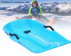 そり140kgの荷物濃化大人の雪のそりのそりスキーボードそり屋外グラスサンドスライダープラスチックボードLuge