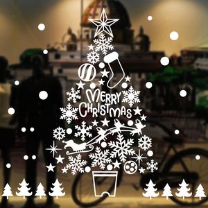 Decorazioni natalizie vetrofania statica decorazione noel navidad carta da parati vetro natale casa 221122