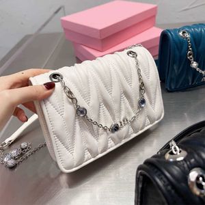 Shoulder Bags CrossBody Bags Women Classic fold chain bag Wrinkled Leather Purse High Qulity Handbag Chain Pleated Leather Small And Light Clutch 220905
