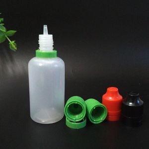 ホールセールPE 50mlプラスチック製のドロッパーボトル付き児童証明タンパーキャップldpe e​​液体空のボトル