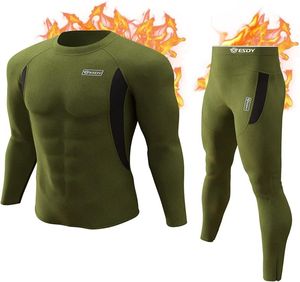 Men039s Thermal Underwear Men Long Johns Winter Warm Quick Dry Training Suit Man Breathable Stretchable Gym Clothing Set 2211084379945