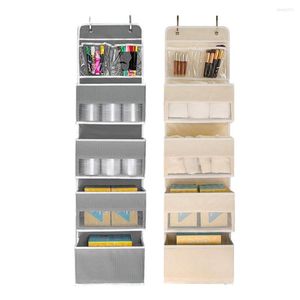 Storage Boxes Door Hangings Organizer Wall Mount Shelves With 4 Large Pockets And 2 PVC For Closet Bathroom Toys