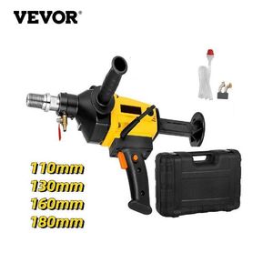 Electric Drill VEVOR 1880W 2180W Handheld Diamond Core Rig Concrete 110mm 130mm 160mm 180mm Wet/Dry Stepless Speed ing Tool 221122