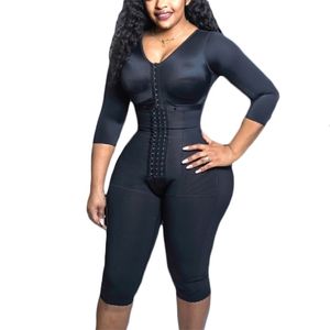 Women's corset Fajas Colombianas Full Body Support Arm Compression Shrink Waist skims Post Surgery Postpartum GWoman Flat Belly 220218