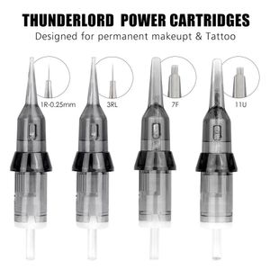 Dövme iğneleri Thunderlord Power Needle Liner Shader Shater kalıcı makyaj kartuşu 1R 7F Evrensel Makine Kalemi için EST 221121