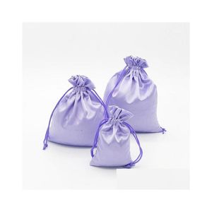Jewelry Pouches Bags Satin Bags With Dstring Gift Pouch Mini Jewelry Bag Small Wedding Favor Drop Delivery Packaging Display Dhs2U