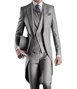Custom Made Groom Tuxedos Groomsmen Morning Style 14 Style Man Peak Rapel Groomsman Men039S Wedding Suits JacketPantsti6485921