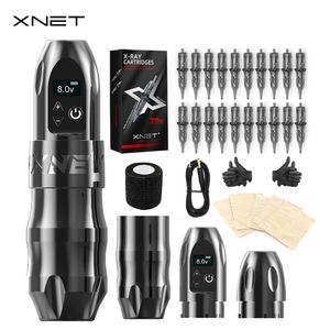Dövme Makinesi Xnet Titan Kablosuz Pil Kalem Kitleri DC Coreless Motor LED Ekran Sanatçı 221122 için X-ışını Kartuşu