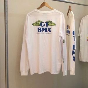 メンズフーディーズスウェットシャツ秋冬GT BMXメンズフーディーレターフーディーズウィングプリント長袖ストリートウェアメンズカジュアルクルーネックスウェットシャツ